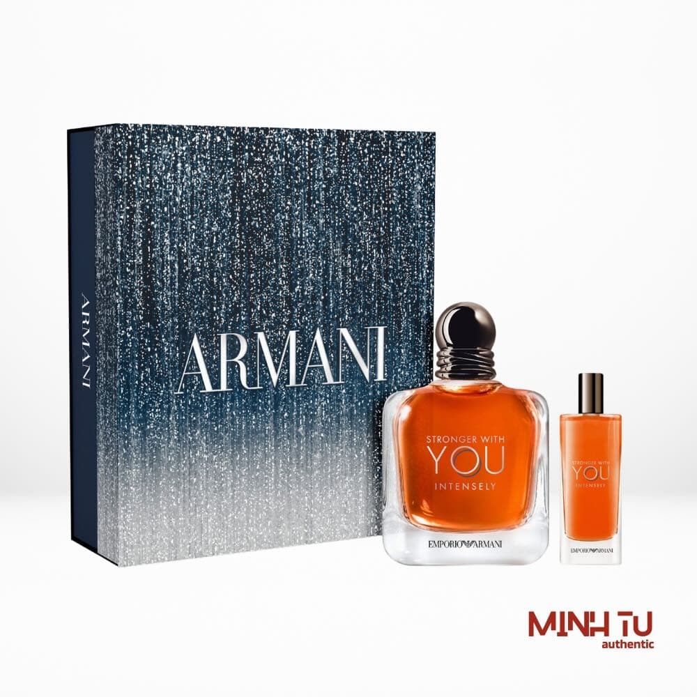 Set Armani Stronger With You Intensely EDP 100ml 2pcs (100ml EDP, 15ml EDP)