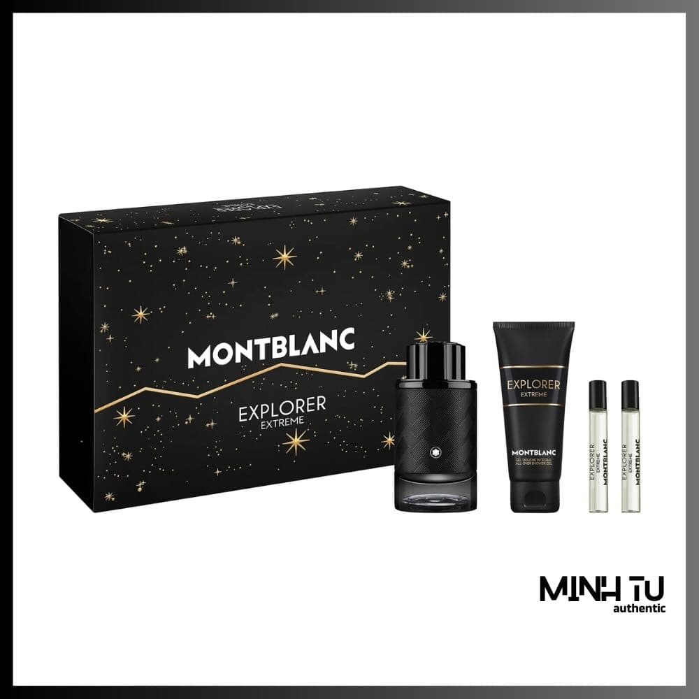 Set MontBlanc Explorer Extreme Parfum 4Pcs (100ml, 2x7.5ml, Sữa Tắm 50ml)
