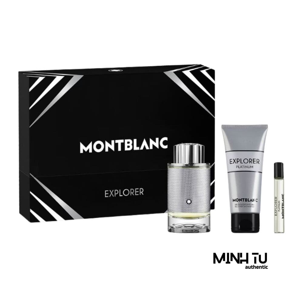 Set MontBlanc Explorer Platinum EDP 3Pcs 100ml, 7.5ml, Sữa Tắm 100ml