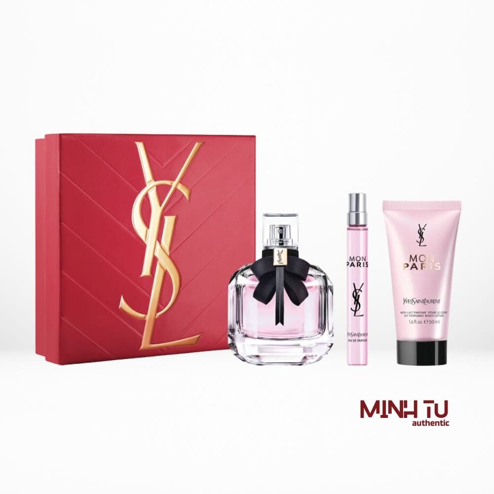 Set Yves Saint Laurent YSL Mon Paris EDP 3Pcs (90ml, Lotion 50ml, 10ml)