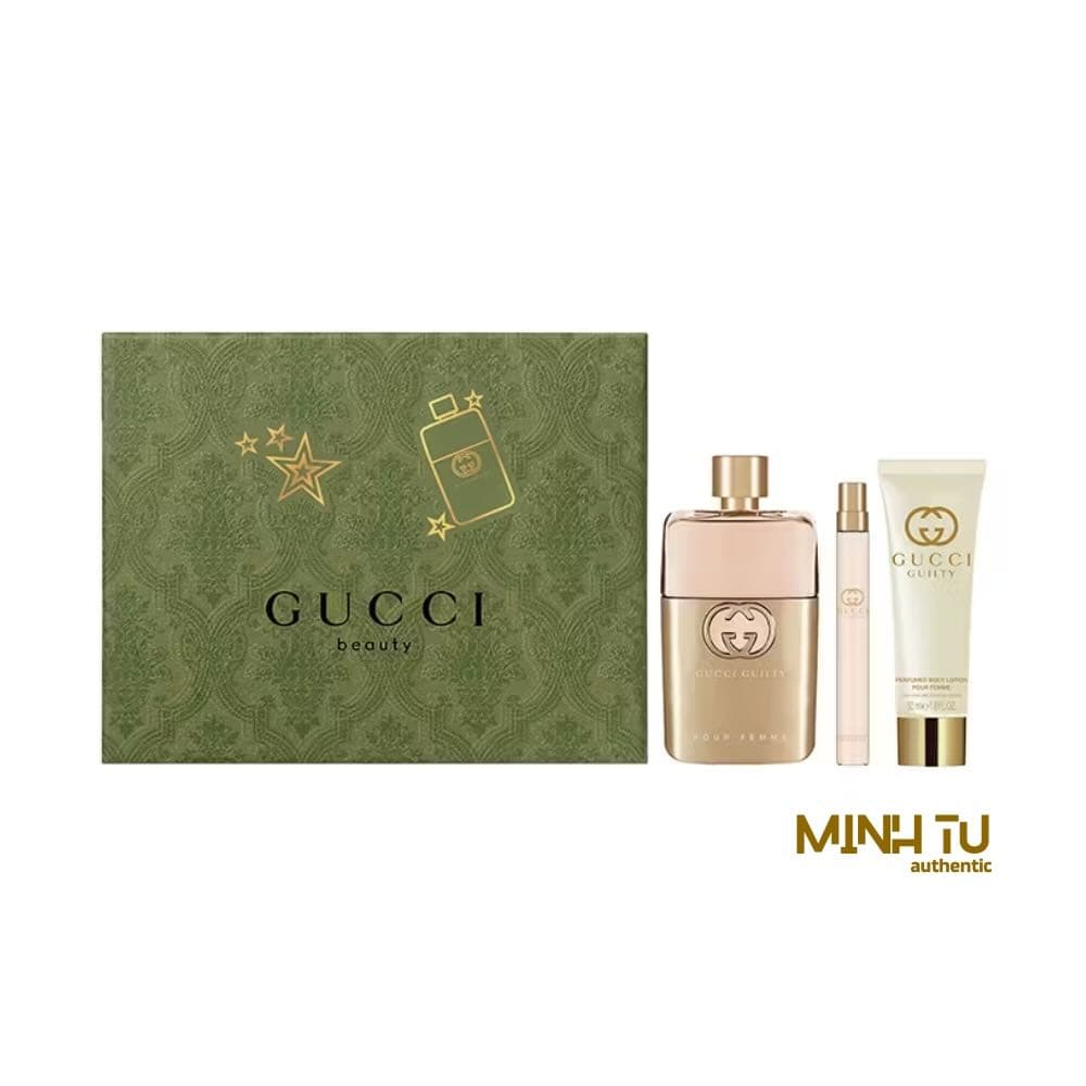 Set Gucci Guilty Pour Femme EDP 3Pcs 90ml (90ml, 10ml, Lotion 50ml)