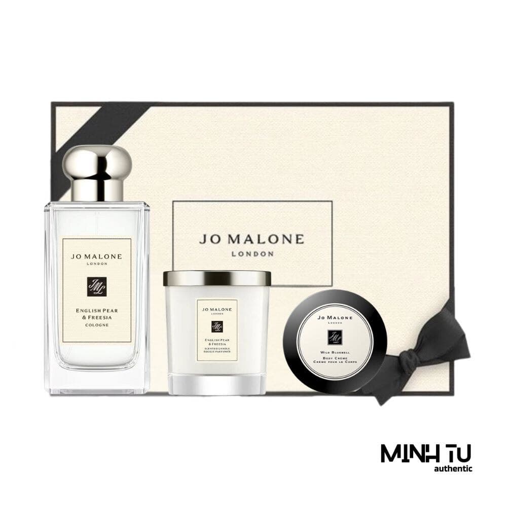 Set Jo Malone London English Pear & Freesia 100ml, Lotion 50ml, Nến 4.88in