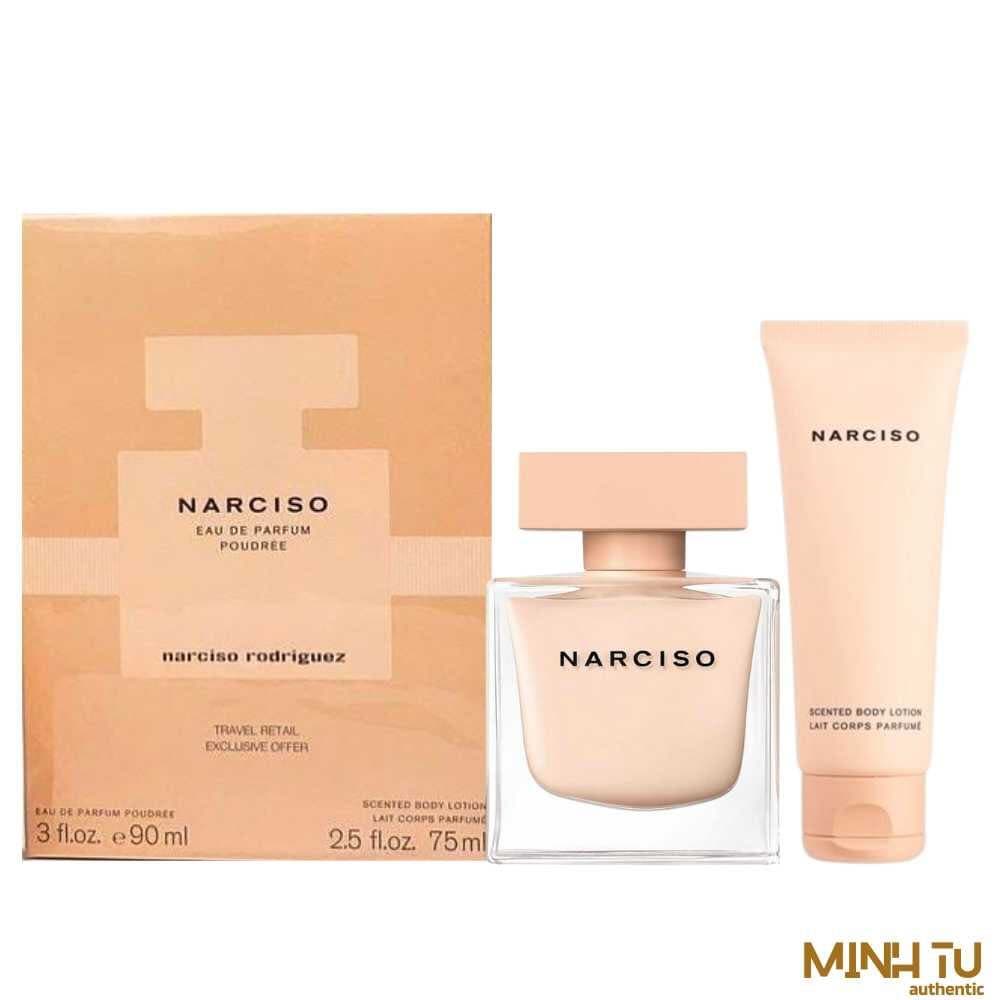 Set Narciso Rodriguez Poudree EDP 90ml (90ml, Lotion 75ml) | Chính Hãng