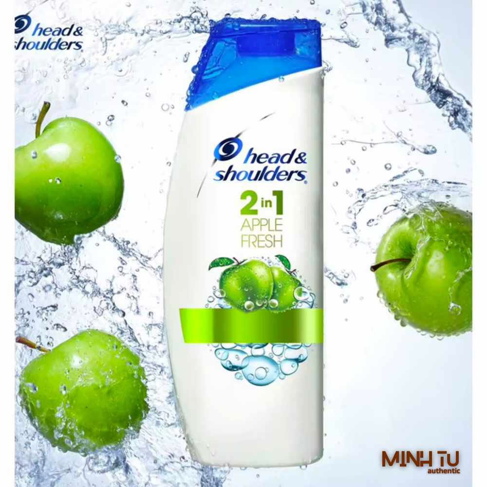 Head & Shoulders Apple Fresh 2in1 Anti-Dandruff Shampoo and Conditioner For Dry Hair And Scalp 400ml